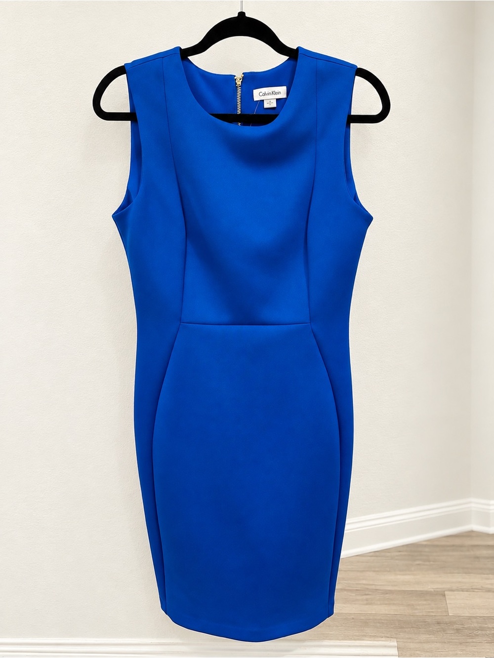 Calvin Klein Cobalt Blue Sleeveless Sheath Dress